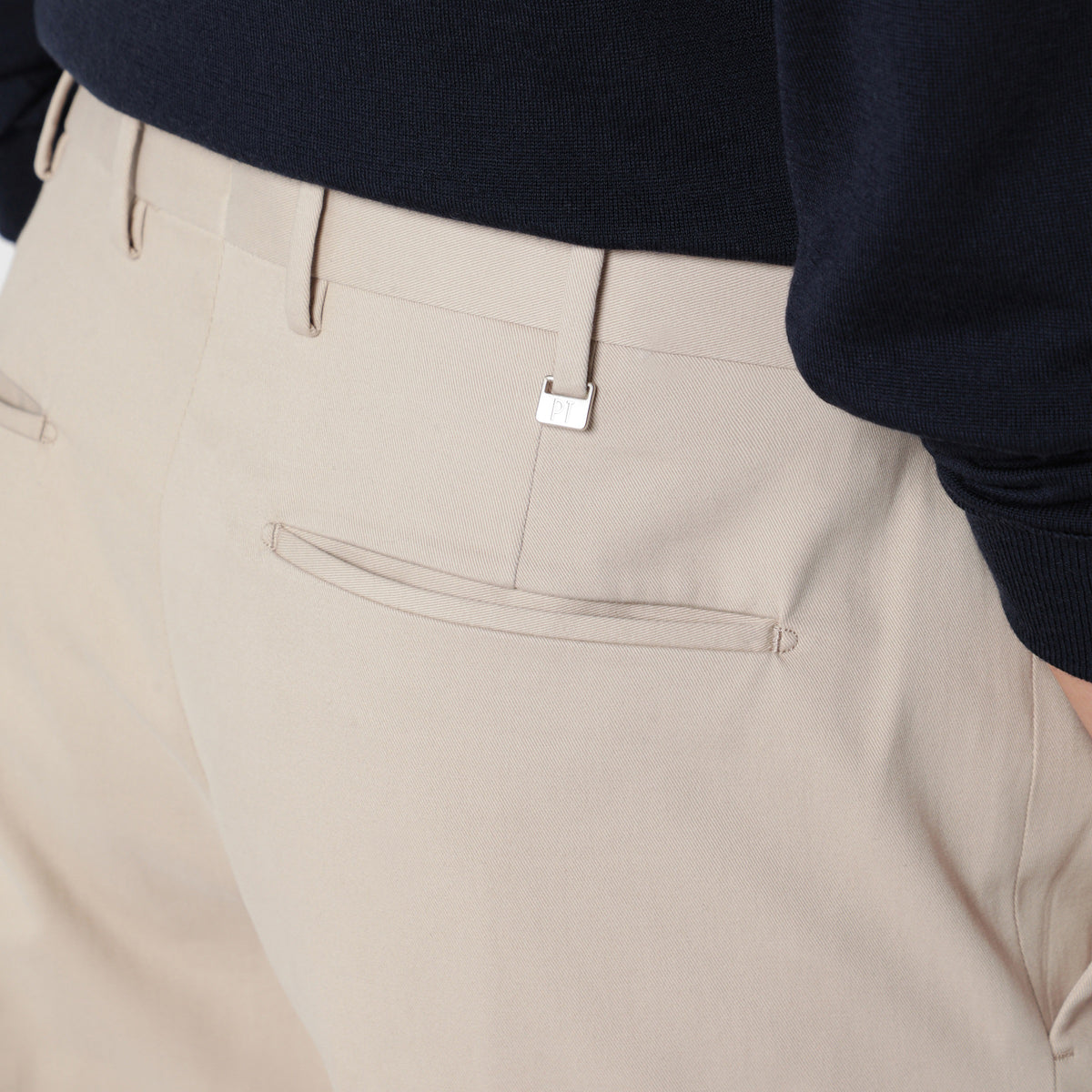 Beige Rebel Hose aus Baumwollmischung