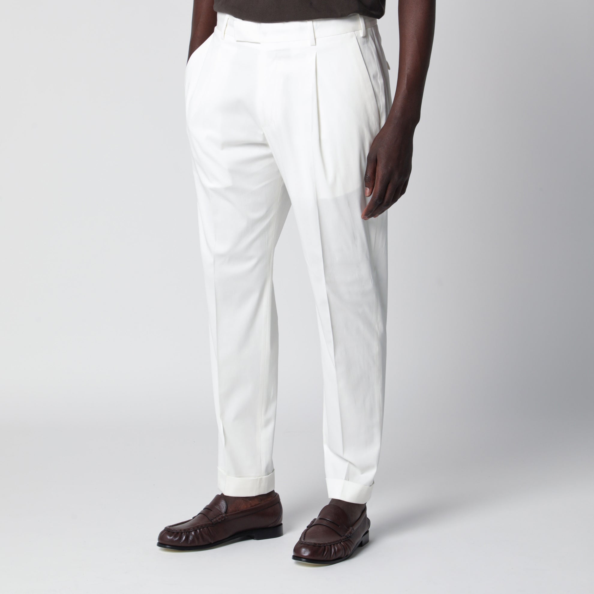 White cotton trousers