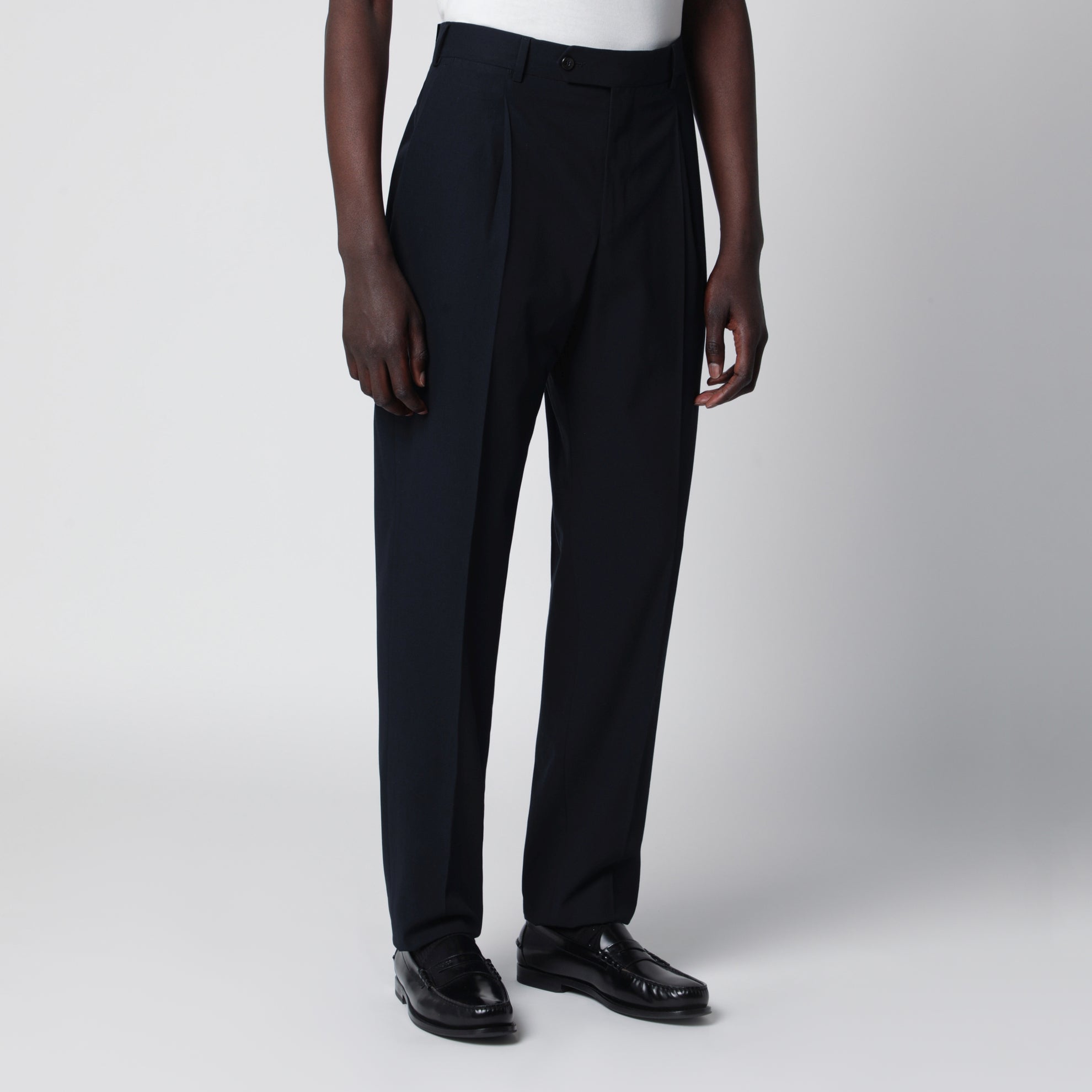 Blue cotton trousers