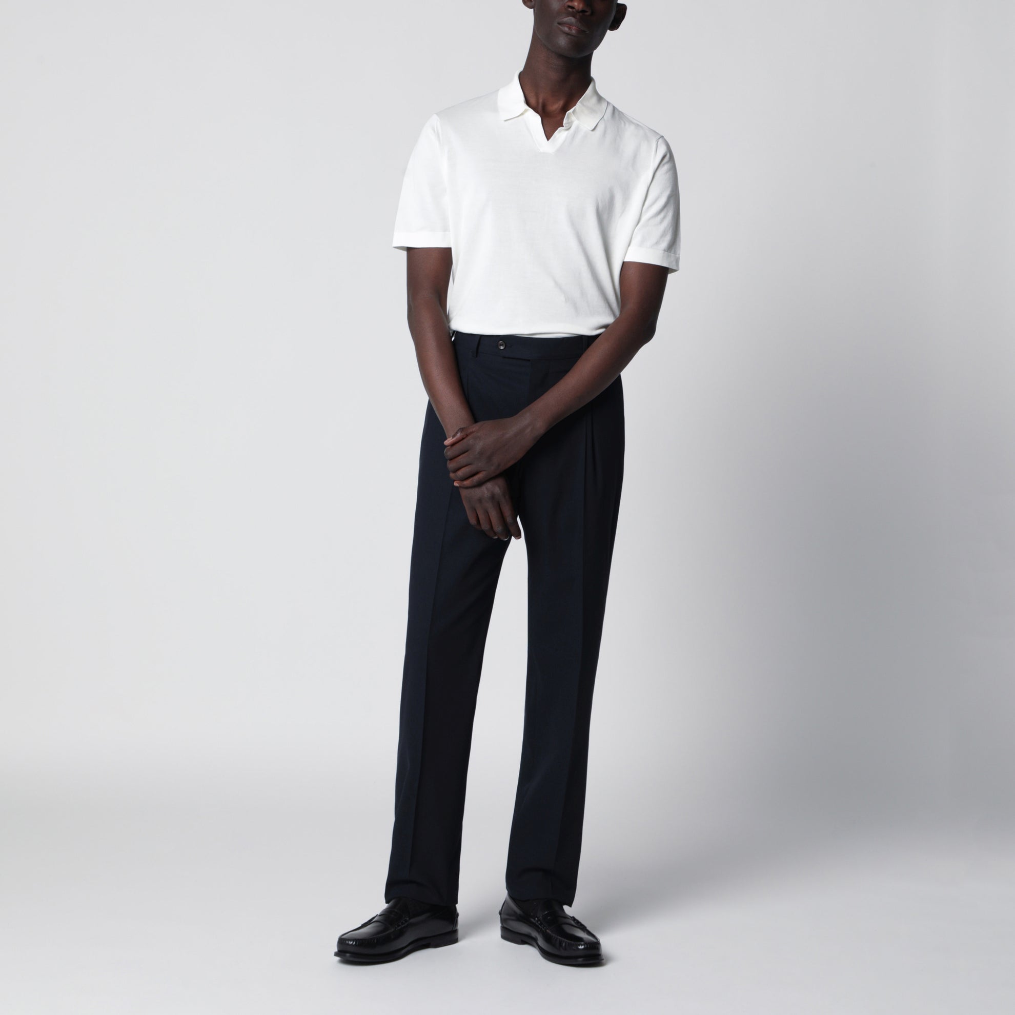 Blue cotton trousers
