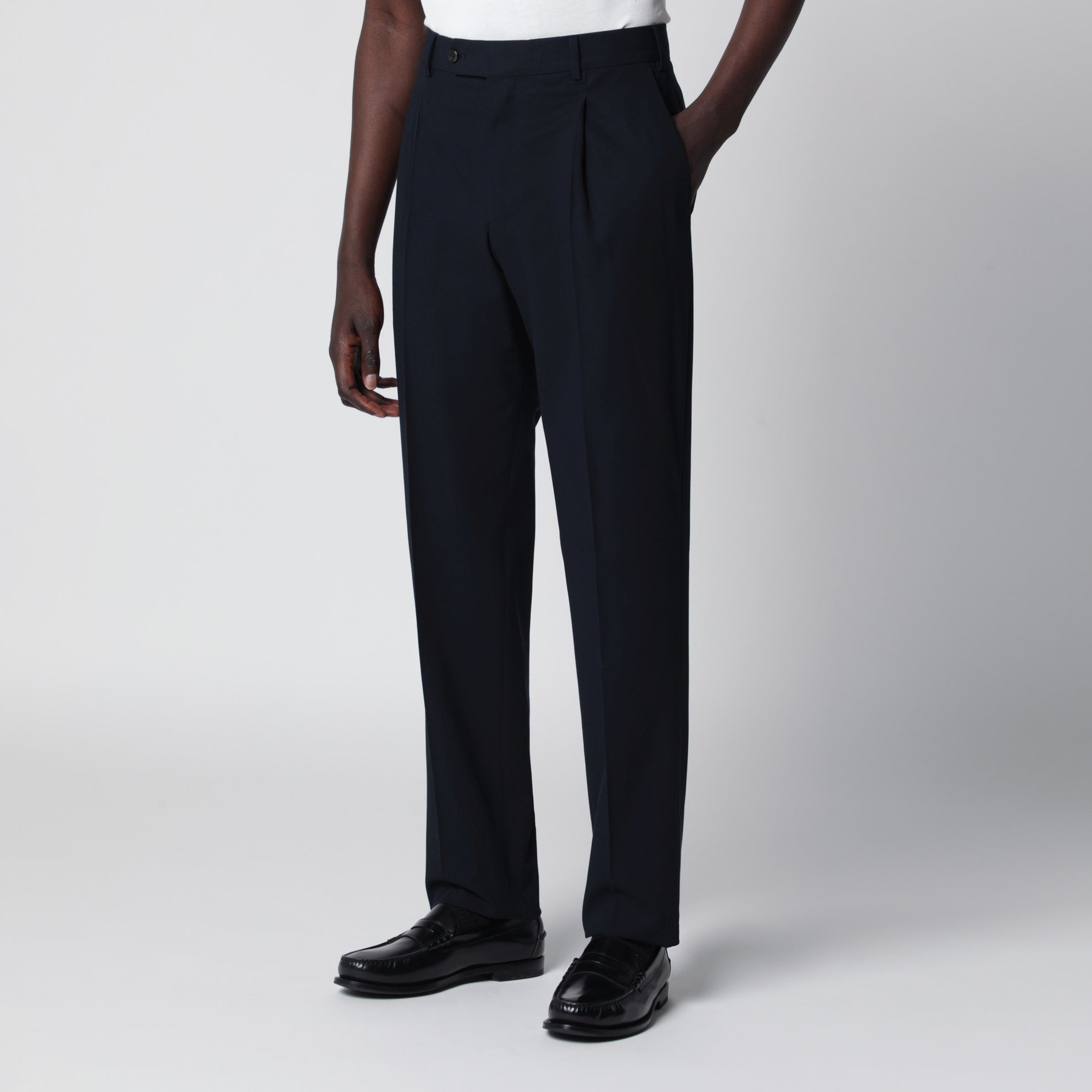 Blue cotton trousers