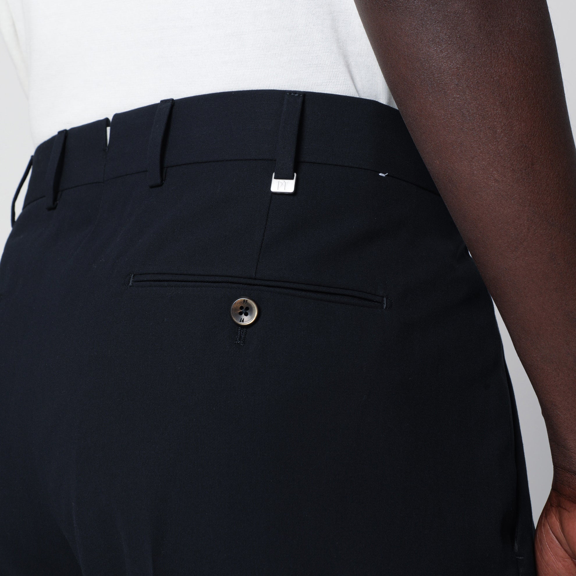 Blue cotton trousers