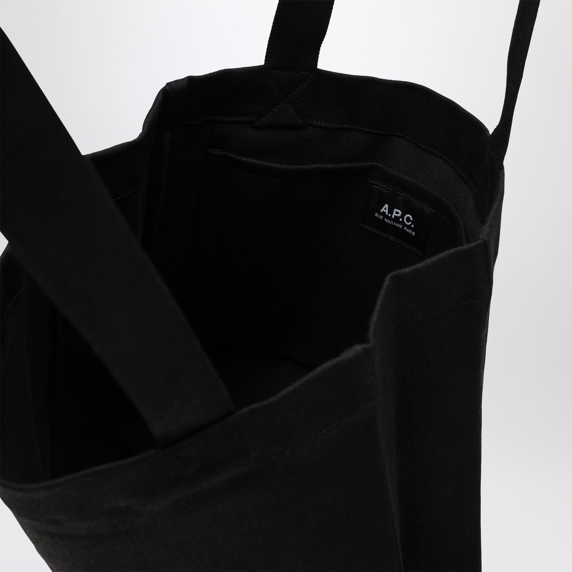 Borsa shopping Lou nera in tela