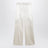 Pantaloni cargo color crema in misto seta
