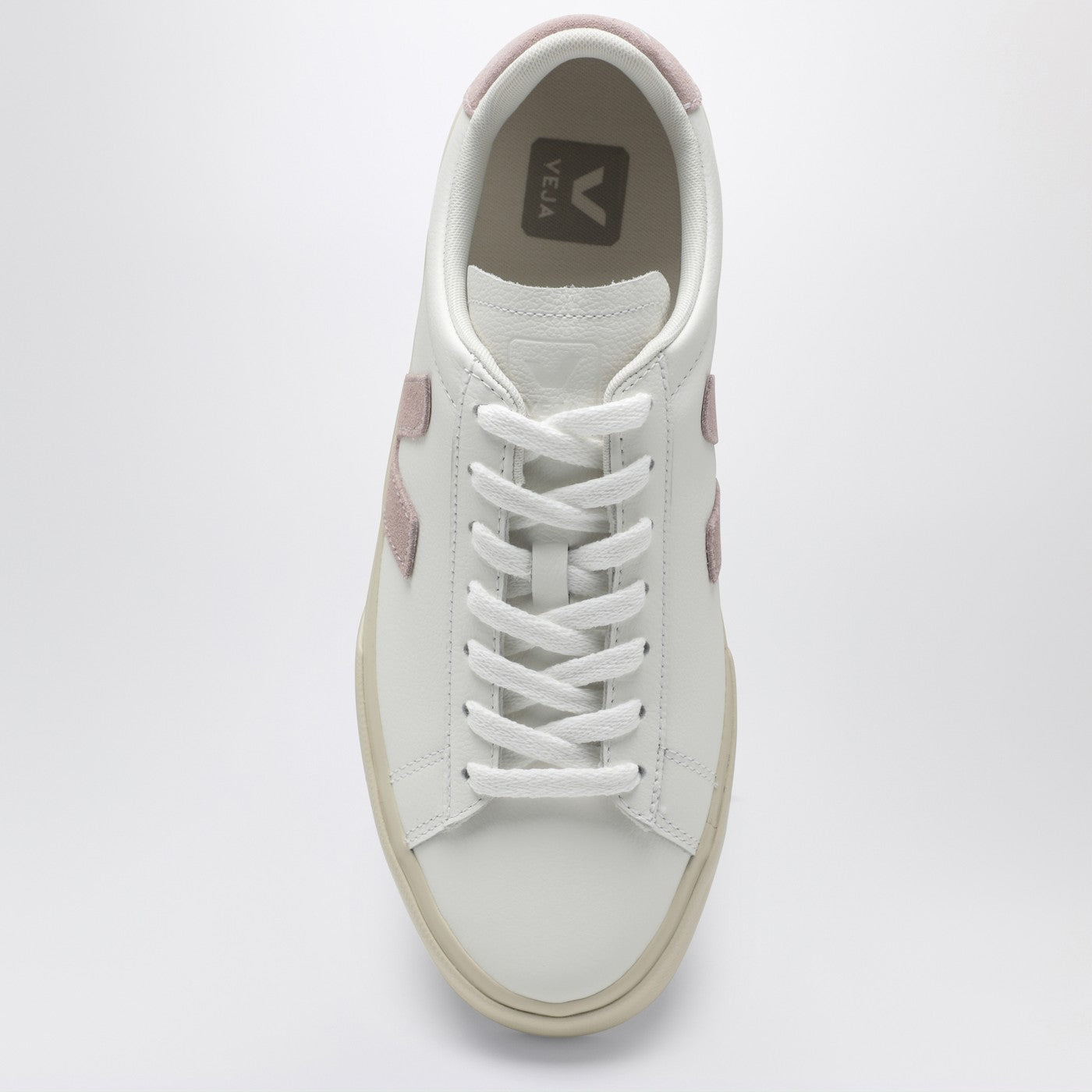 Campo Sneaker aus weißem und rosafarbenem Leder