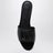 Slide nera in pelle con logo DG