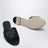 Slide nera in pelle con logo DG