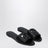 Black leather slides with DG logo
