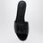 Black leather slides with DG logo