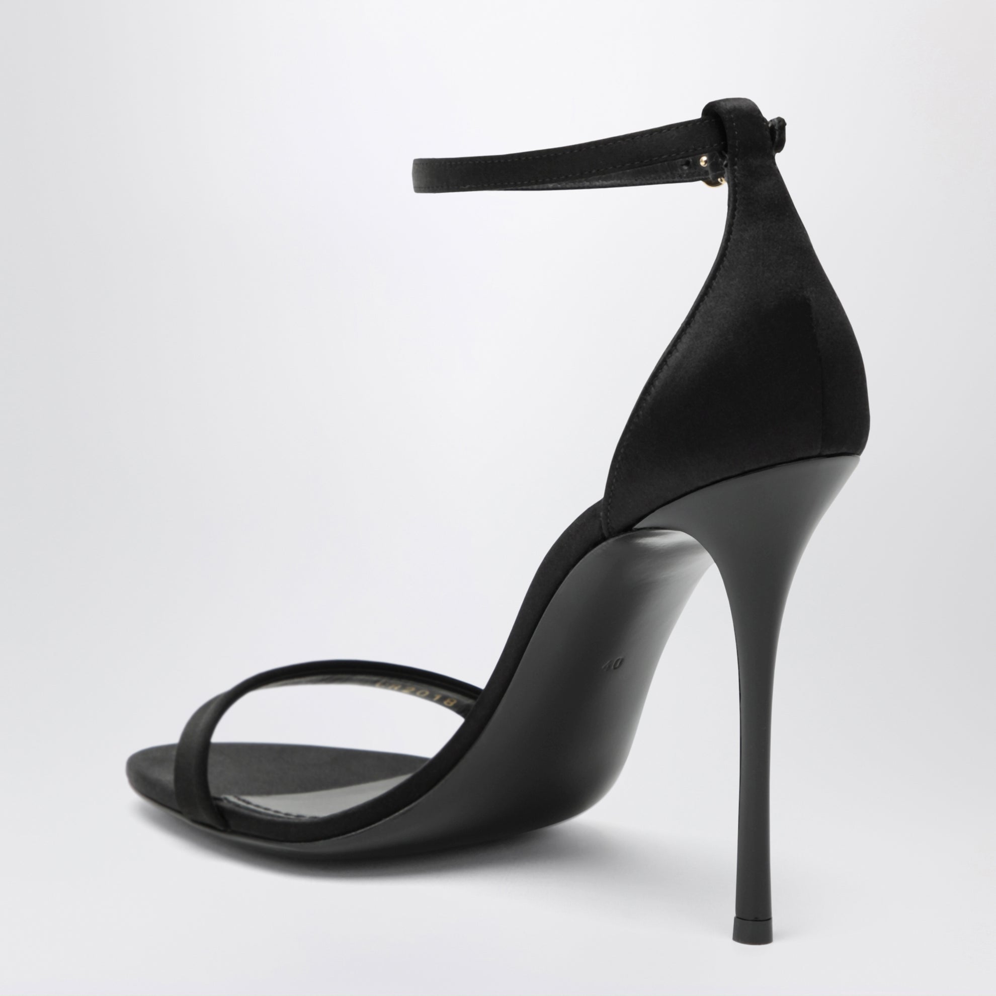 Keira sandal in black satin