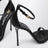 Keira sandal in black satin