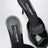 Black Keira patent mules