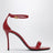 Sandales à talons rouges en cuir verni