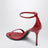 Sandales à talons rouges en cuir verni