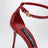 Sandales à talons rouges en cuir verni