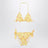 Yellow/white striped bikini with starfish