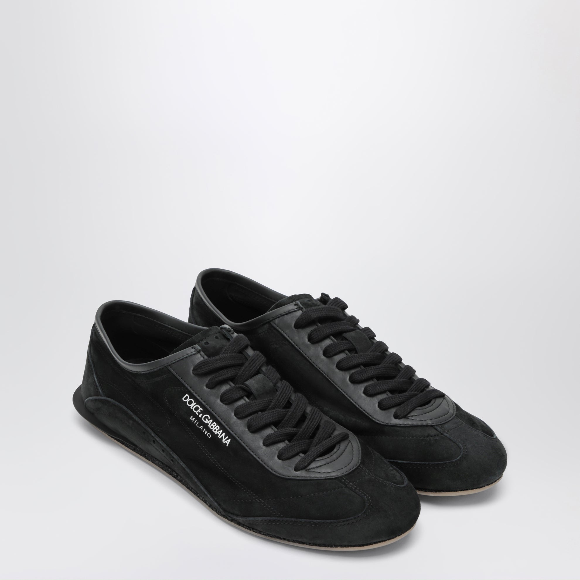 Sneakers DG Sailing in rafia nere