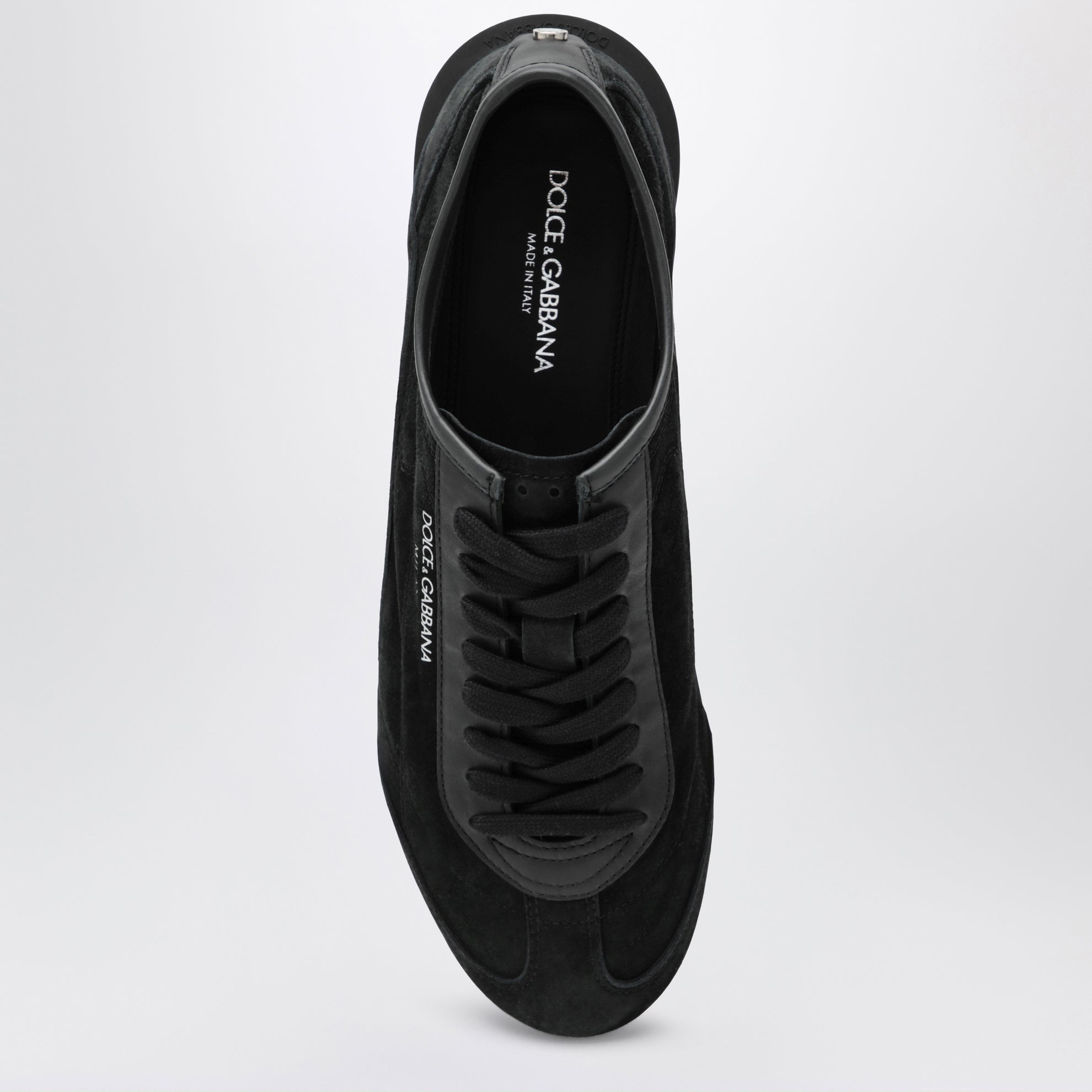 Sneakers DG Sailing in rafia nere