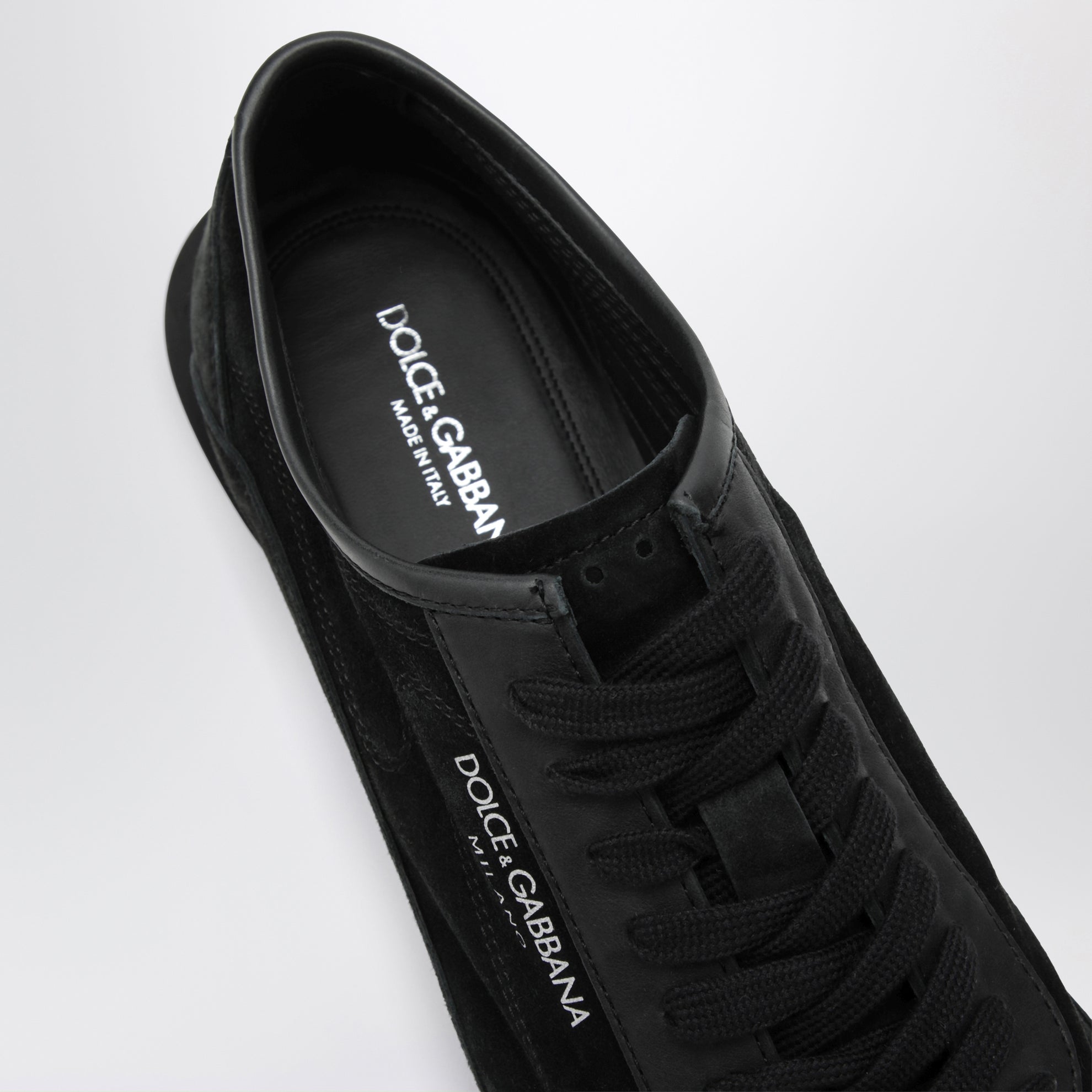 Sneakers DG Sailing in rafia nere