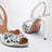 Ce Soir Sandalen in Silber aus Nappaleder