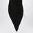 Bottines noires en dentelle et cuir verni