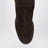 Botte haute en daim marron ébène