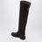 Botte haute en daim marron ébène