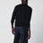 Black wool crew-neck sweater