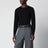 Black wool crew-neck sweater