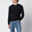 Maglia girocollo blu navy in lana