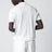Milk-white cotton knit polo