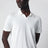 Milk-white cotton knit polo