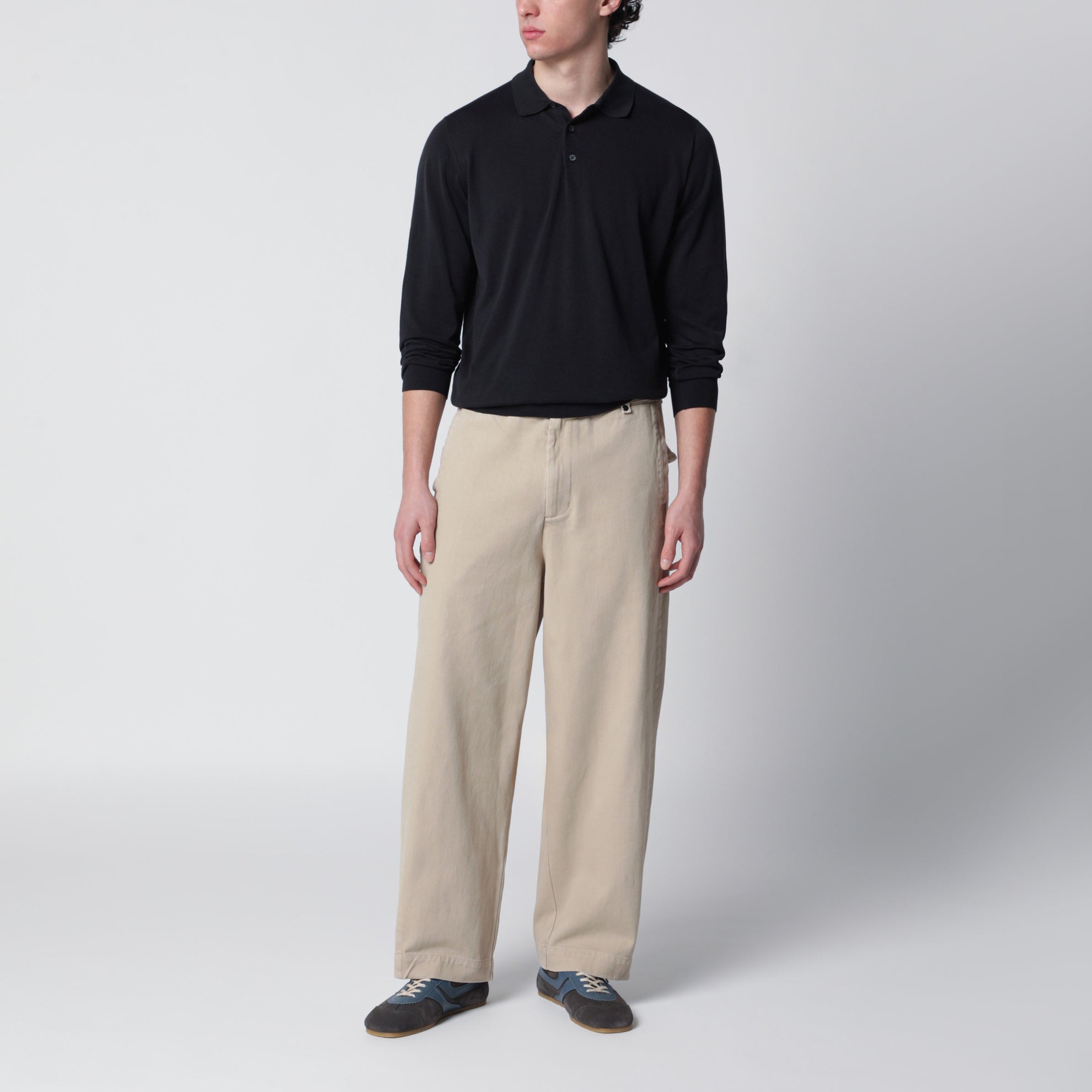 Polo bleu marine en coton