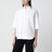 White cotton shirt with pleated detail