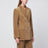 Kamelbraune Jacke aus Rippstrick