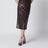 Brown sequin pencil skirt
