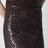 Brown sequin pencil skirt