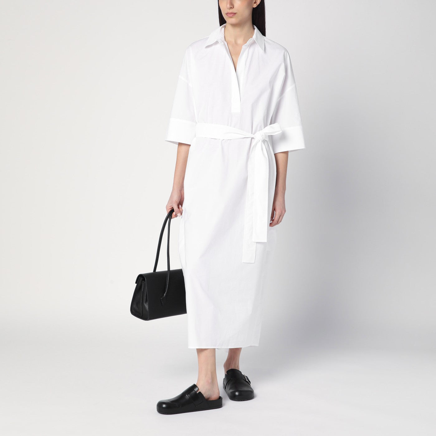 White chemise dress in cotton