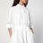 White shirt dress with belt