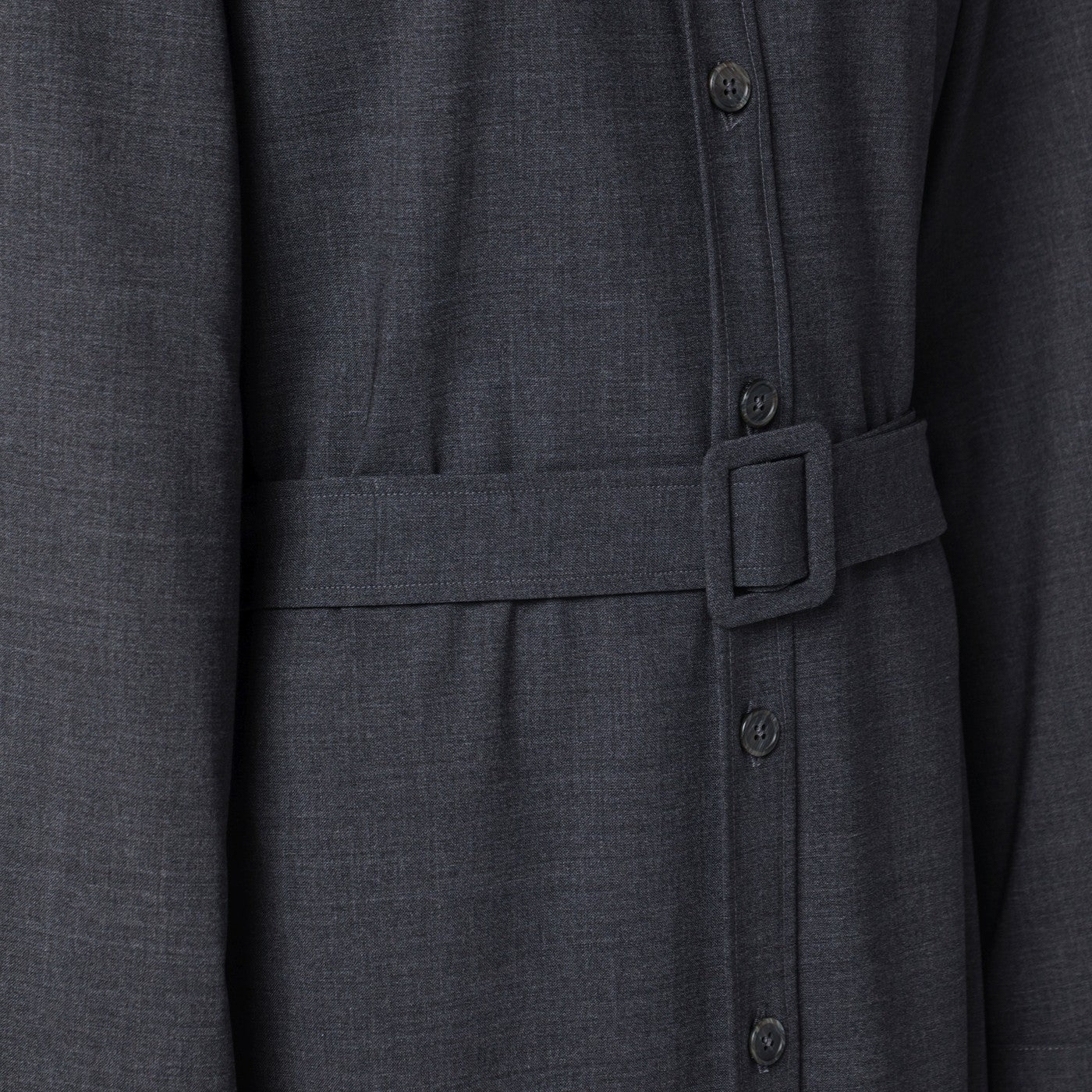 Abito chemisier con cintura grigio antracite 
