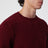 Maglia girocollo in cashmere bordeaux