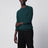 Pull col rond en cachemire vert foncé