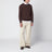 Crew-neck sweater in light brown cashmere