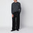 Grey crew-neck sweater in cashmere