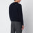 Pull à col rond bleu navy en cachemire