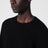 Maglione girocollo nero in lana d'agnello