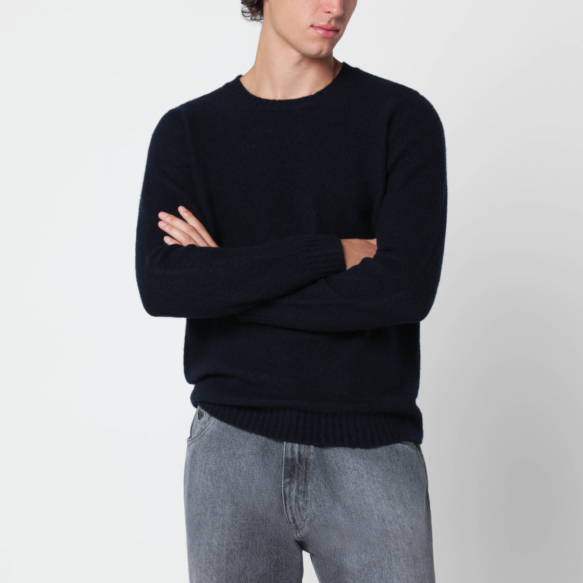 Navy blue lambswool sweater