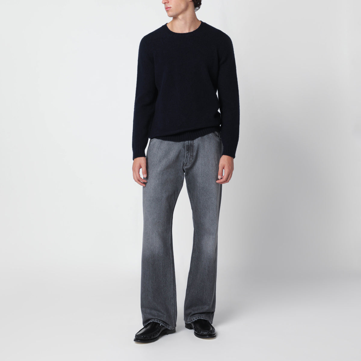 Navy blue lambswool sweater