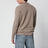 Pull polo beige chiné en laine