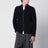 Blue zip-up cardigan in wool